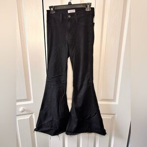 Judy Blue‎ High Waist Super Flare Denim Jeans 1 25 Black 8396 Cotton Stretchy